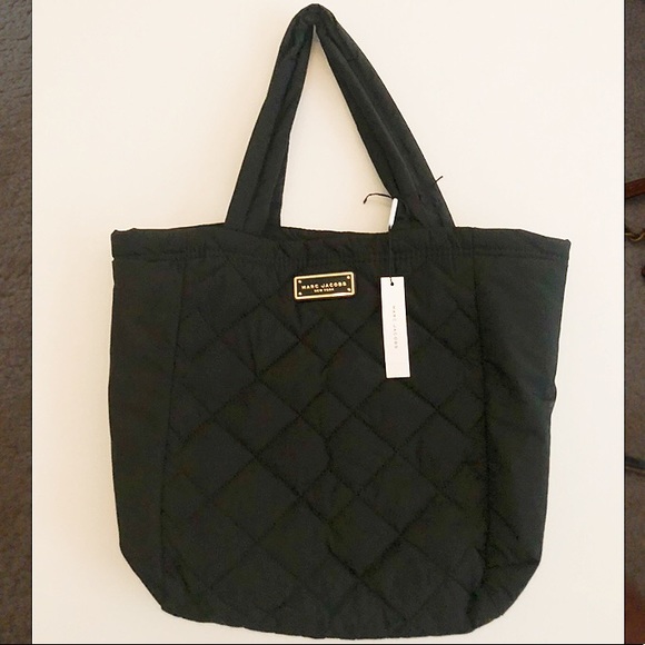 Marc Jacobs Handbags - Marc Jacobs Black Quilted Nylon Tote Bag